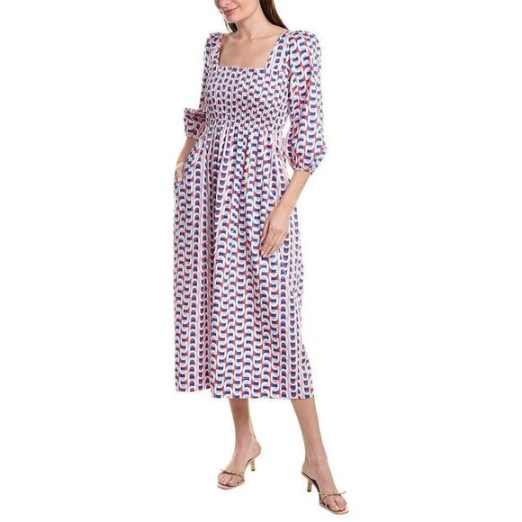 NWT TYLER BOE Camilla Midi Dress - Multi XS - Picture 1 of 2